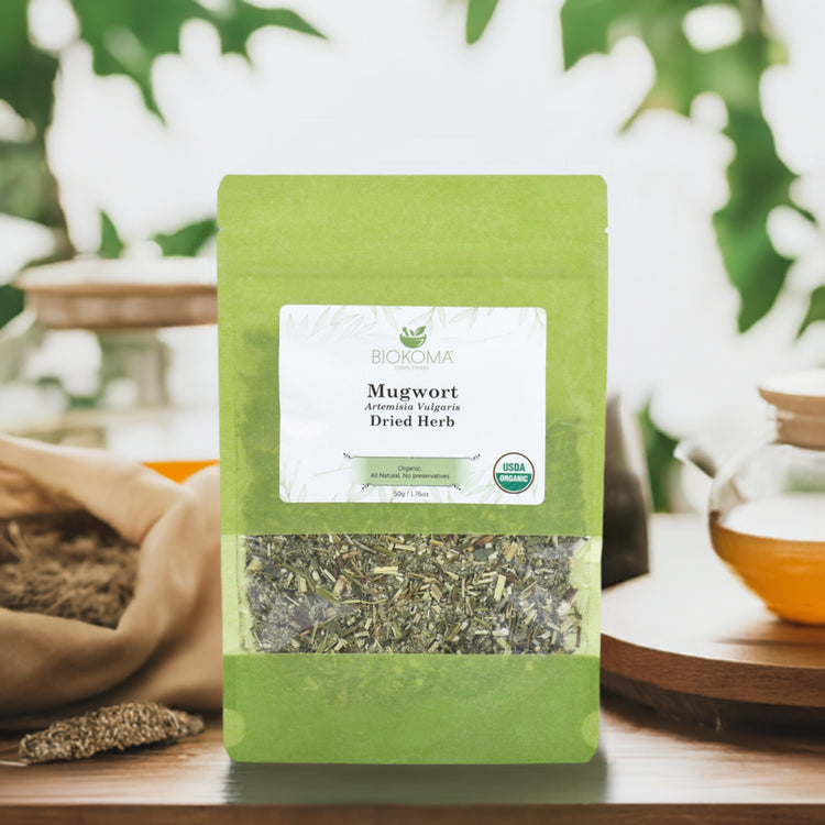 Organic Herb - Mugwort (Artemisia Vulgaris) Organic Dried Herb 50g 1.76oz