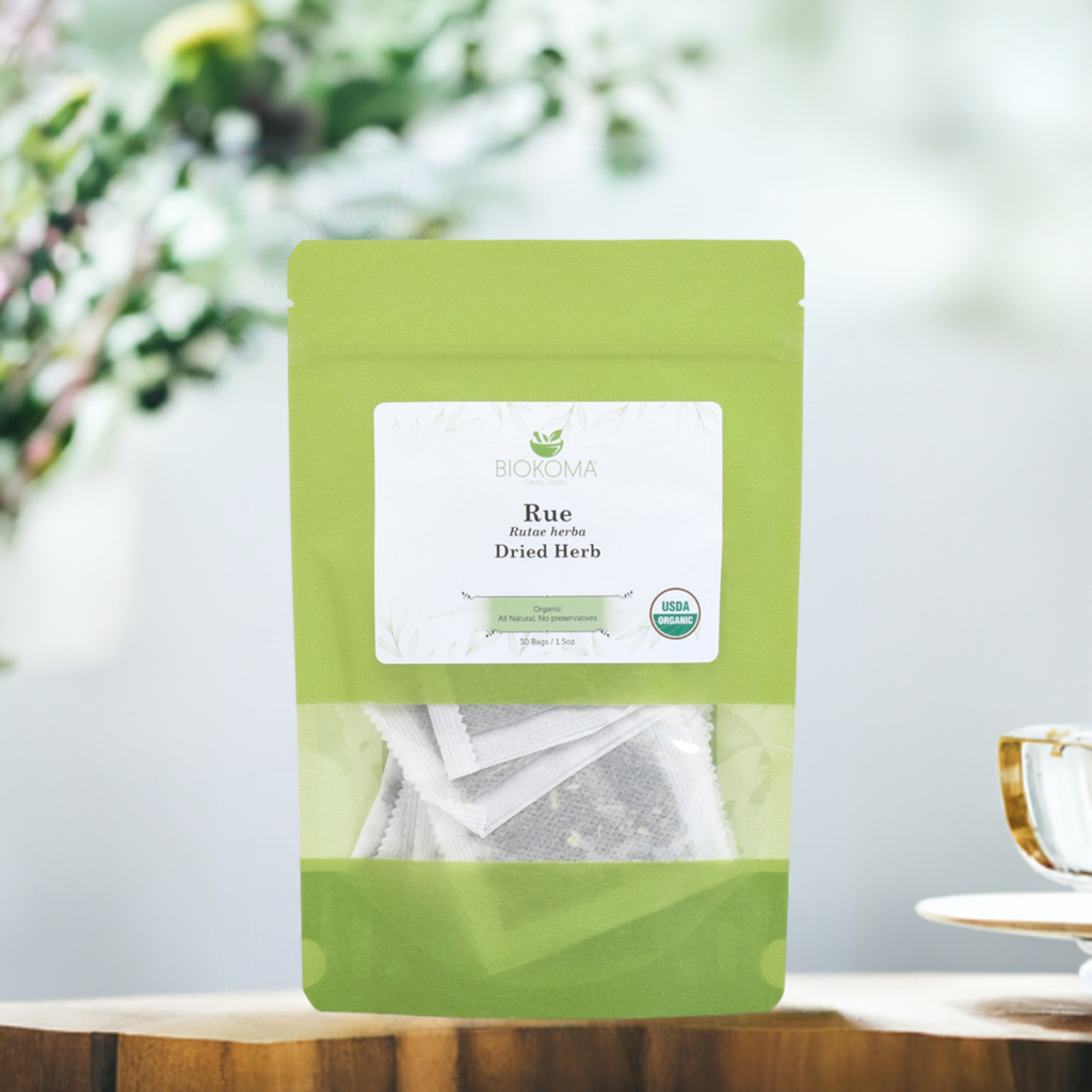 Organic Herb - Rue (Rutae Herba) Organic Dried Herb 30 Tea Bags 1.5oz