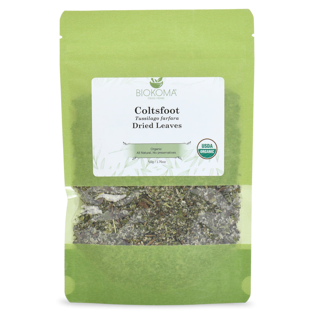 Coltsfoot (Tussilago farfara) Dried Leaves 50g 1.76oz - 02.01.2024-BIOKOMA® - Dried Herbs